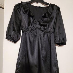 Express design studio ruffle blouse, size small, black